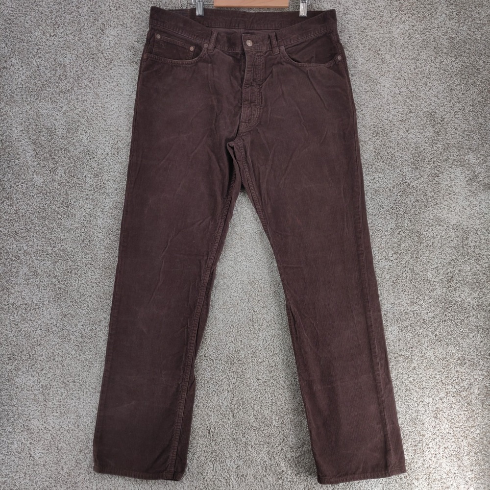 Polo Ralph Lauren Corduroy Pants Mens 36x32 Brown Dungarees Straight